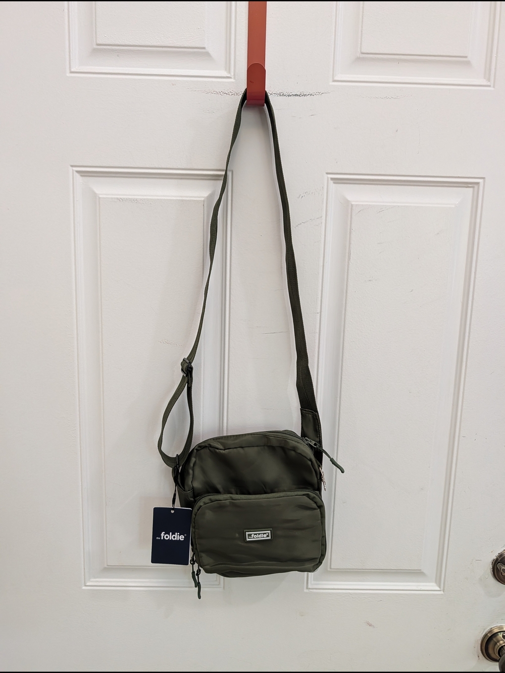 NWT The Foldie Olive Green Sling Bag